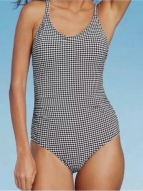 NWOT Kona Sol Gingham One-Piece Swimsuit
